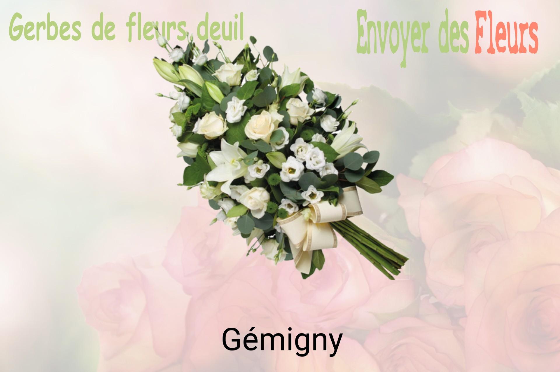 Gerbe de fleurs de deuil livrée à Gémigny